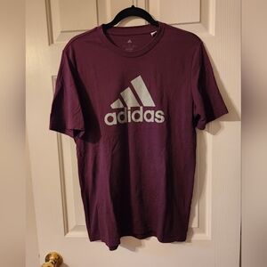 Womens Burgandy Adidas T-shirt Size Small